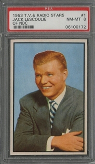 1953 Bowman "TV & Radio Stars of NBC" #1 Jack Lescoulie - PSA NM-MT 8 "1 of 2!"